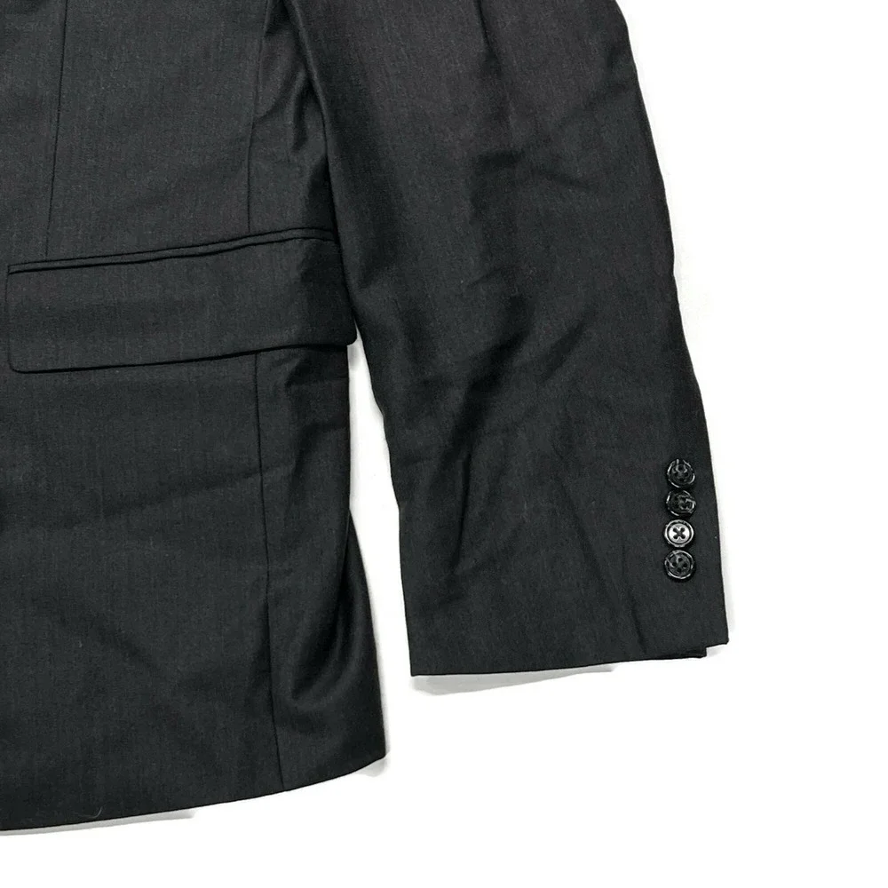 Jos‎ A Bank Suit Jacket Mens 38R Tailored Wool Dark Gray 2 Button Signature